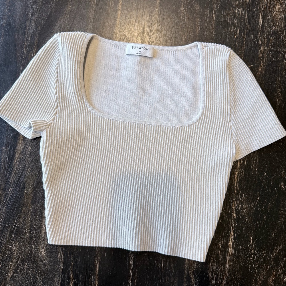 Aritzia Babaton Sculpt Knit Squareneck Top. Size XS